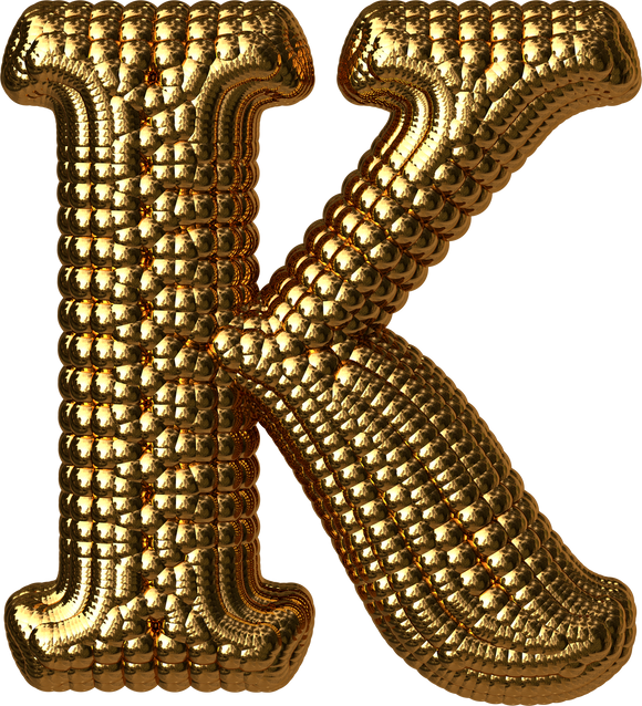 Gold Letter K